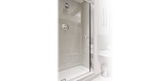 single glass shower door bathroom