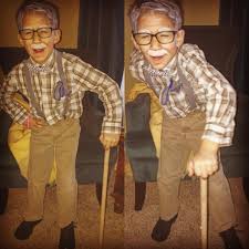 these kids dressed up as 100 year olds