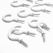 10 pack white outdoor cup hooks hanging