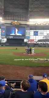 Miller Park Section 118 Home Of Milwaukee Brewers