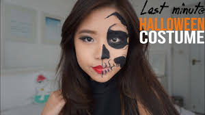 easy half face skull no face paint