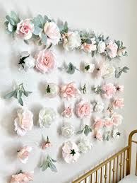 Blush Flower Wall Backdrop Floating
