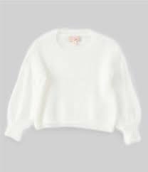 Gb Gb Girls Little Girls 2t 6x Long Sleeve Eyelash Sweater