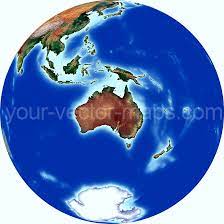 australia from e 20 earth globe