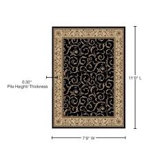traditional fl scroll area rug