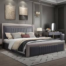 Modern Upholstered Cal King Bed