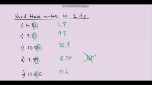 rounding to 1 2 and 3 decimal places