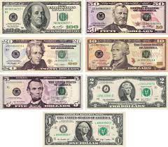 Долларовые купюры и банкноты в США — История США