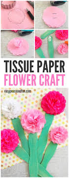 tissue paper flower craft easy peasy