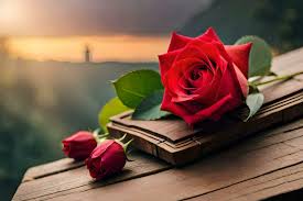 roses on a book sunset nature nature