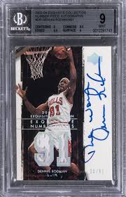 Dennis rodman card number 10. Lot Detail 2003 04 Ud Exquisite Collection Number Piece Autographs Dr Dennis Rodman Signed Game Used Patch Card 15 91 Bgs Mint 9 Bgs 10