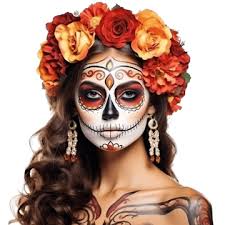 mexican princess with a day of the dead