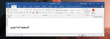 How To Change The Equation Font In Ms Word