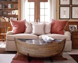 boat glass top display coffee tables