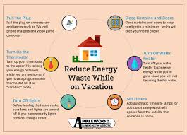 reduce energy waste while on vacation