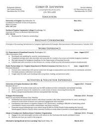 Resume Samples Uva Career Center