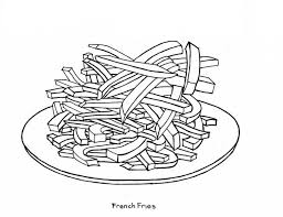 October 28, 2013 food coloring pages. A Plate Of French Fries Junk Food Coloring Page Download Print Online Coloring Pages For Free Co Food Coloring Pages Online Coloring Pages Coloring Pages