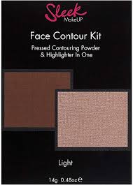 sleek makeup face contour kit light 14g