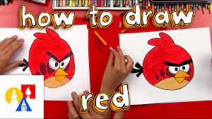 How To Draw Red From Angry Birds - YouTube