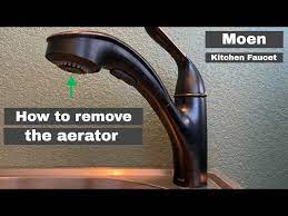 remove a moen kitchen faucet aerator
