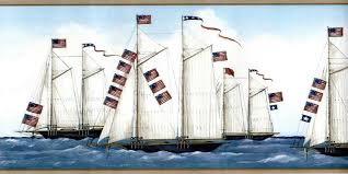 vine american schooner sailboat blue