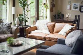living room inspiration tan leather sofa