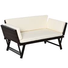 Outsunny Convertible Rattan Chaise