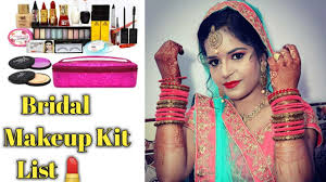 bridal makeup kit list beginner