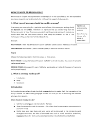 how to write an english essay booklet 