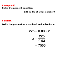 Solving Percent Equations Media4math