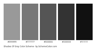 Shades Of Gray Color Scheme Black Schemecolor Com