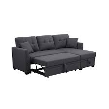 Modern Fabric Sleeper Sectional Sofa