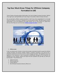 Offshore company formation and guaranteed bank account. Top Four Must Know Things For Offshore Company Formation In Uae By Atrehanahmad Issuu