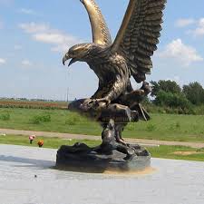 outdoor giant vintage brass eagle