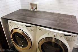 So, measure the height of your set and add an inch or two. Diy Wood Plank Laundry Room Countertop Blue I Style