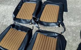 Seat Covers Black W Ginger Houndstooth