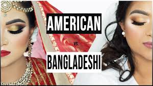 vs deshi bengali bridal makeup