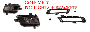 Vw Golf Mk7 Vii Foglights Grills Kit Plastic Standard Bumper