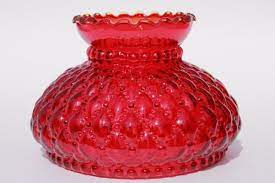 Vintage Fenton Ruby Glass Lampshade