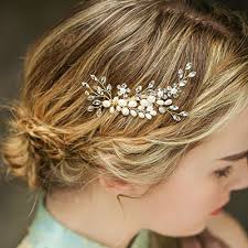 Kaufen sie haarschmuck jetzt zum kleinen preis online auf miniinthebox.com! á… Oshide Haarschmuck Hochzeit Vintage Gold Perlen Haarband Mit Blatt Ohrring Schmuck Set