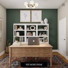 Green Accent Walls Office Wall Colors