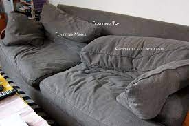 how to fix crumpled sofa back cushions