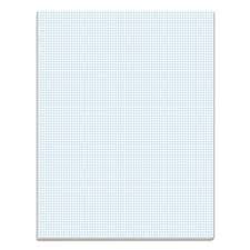 Tops Quadrille Pads 8 Squares Inch 8 1 2 X 11 White 50 Sheets Pad Top33081