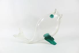 Glass Fish Vase Sculpture