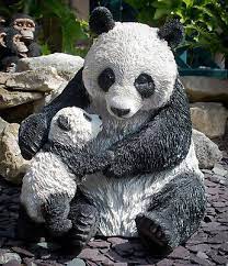 Baby Panda Resin Garden Ornament