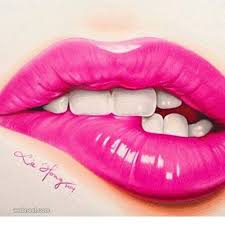 lips color pencil drawing by liehong