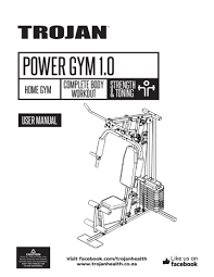 trojan power gym 1 0 owner s manual