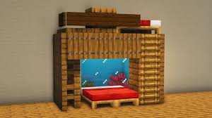 minecraft aquarium bed building
