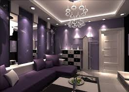 gorgeous chic purple living room design