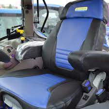 Blue Leatherette Seat Cover